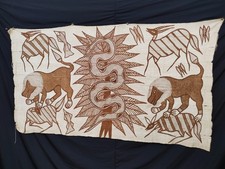 Authentic Vintage Korhogo Cloth – African Tribal Mud Cloth Textile Art A24 picture