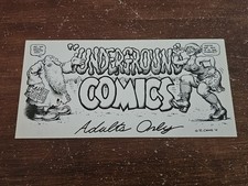 1977 Underground Comix Bumper Sticker RARE Robert Crumb R. RARE Comic picture