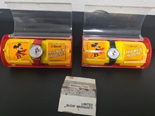 Vintage RARE Disney-Mickey  Mouse Wrist Watch w/ Case-Bradley Time NIB picture