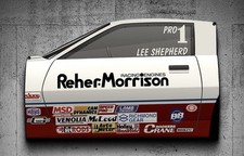 WOW Curved Chevrolet Reher-Morrison Camaro Race Car Door Sign picture