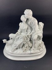 Antique 19thC Edmé Samson French White Porcelain Figurine • White Glaze • Signed picture