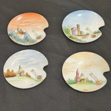 Vtg Ardalt Lenwile China Palette Wall Plates Set of 4 Occupied Japan 6314 Signed picture