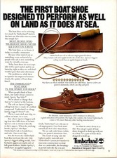 1981 Timberland Leather Boat Shoe Vintage Print Ad 80s Fashion Wall Art picture