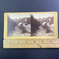 Poestenkill Creek Troy NY Stereoview River Mills Industrial 1870s picture