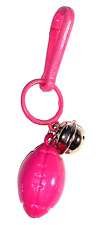 Vintage 1980s Plastic Charm Pink Football 80s Charms Necklace Clip On Retro picture