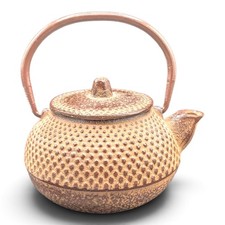 Vintage Japanese Miniature Dollhouse Nambu Cast Iron Teapot Tetsubin Brown picture