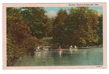 ANTIQUE 1920'S BOATING GENEVA-ON-THE-LAKE OHIO POSTCARD picture