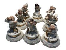 LENOX Treasures Disney Snow White & 7 Dwarfs Porcelain Lidded Trinket Boxes picture