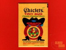 Chicklets Tiny Size gum vintage package art 2x3