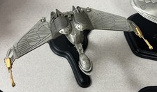 1991  Star Trek Franklin Mint Klingon Cruiser Bird Of Prey Pewter w/ Stand picture