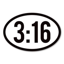 John 3:16 Oval Magnet picture