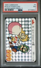 1989 CARDDASS SUPER MARIO BROS. 3 #5 LUIGI/PEACH/TOAD PSA 7 picture