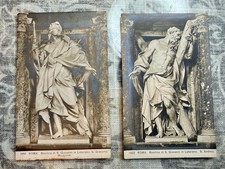 Lot Of 2 Vintage Antique 1916 1922 Postcards Rome Roma  Basilica Di S. Giovanni picture