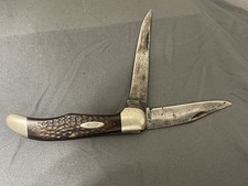 Vintage Case XX 6265 SAB Two-Blade Folding Hunter Pocket Knife 1960’s Jigged picture