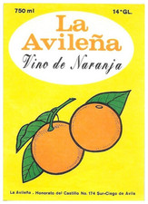 RARE Vintage - Vino de Naranja LA AVILEÑA - Cuban Wine Paper Labels. Cuba picture