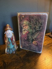  Santa Book Box with ST. Nicolas Statuary, Christmas Decoration picture