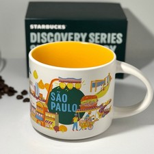 RARE Starbucks Sao Paulo Brazil Mug Cup Discovery Series 14oz Ceramic NEW 2026 picture