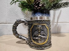 Ebros Medieval Crusader Knight Of The Cross Mug Armor Suit Large Tankard Mug picture