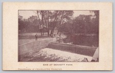Charlotte NC Bennett Park Dam Postcard c1910 Charlotte Tribune Promo picture