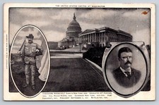 1906 Theodore Roosevelt US Capitol Washington DC Rough Rider Postcard picture