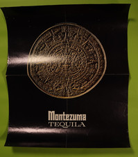 Vintage 1974 Montezuma Tequila Aztec Calender Poster 17