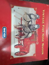 NOS 2005 Breyer Horse Drawn Vintage Fire Hose Wagon w/ Harnesses & Hose No.2404 picture