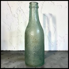 Antique Houston Ice & Brewing Co Star Beer Bottle Pre-Prohibition Aqua Glass picture