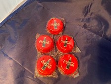 Lot of 5 Vintage 1999 Coca-Cola Bottle Cap Pencil Sharpeners Red New Sealed picture