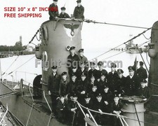 WW2 8x10 Photo 1942 German U-Boat 12 Crew in Germany O3229 picture