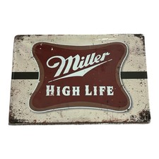 Miller High Life Beer Tin Metal Vintage Sign 8x12 NEW picture