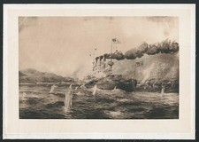 Photo:Santiago Cuba 1898 USS Brooklyn Battle of Santiago Naval Gunfire picture