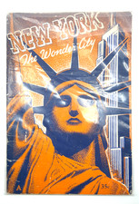 VTG Art Deco Travel Brochure of New York w/ Statue of Liberty & Iconic Landmarks picture