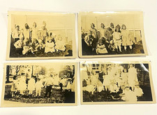 4 Antique 1920s Children’s Birthday Party Photos Vintage Snapshots 1922–1924 picture