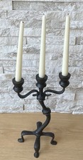 Pottery Barn 14”Cast Iron Candelabra - Halloween ~FREE SHIPPING~ picture