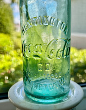 1900s Coca-Cola Huntington West Virginia Aqua Blue Green Glass Bottle Clean picture