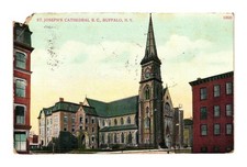 Vintage 1909 St. Joseph's Cathedral Buffalo NY Postcard picture