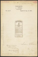 [Trademark registration by L. C. Morris for 