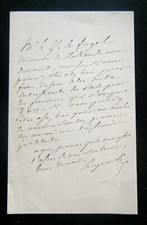 Early 1800s EUGENE SUE Signed Letter French Novelist Autograph picture