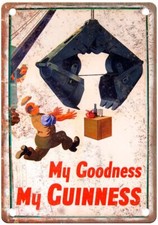 My Goodness, My Guiness Vintage Liquor Poster Reproduction Metal Sign E1147 picture