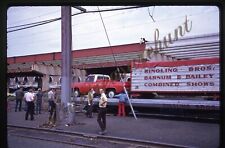 Circus Ringling Bros RBBB Train Car Truck Railroad Yard 1970s 35mm Slide 1973 picture