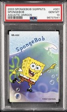 2003 UD SPONGEBOB SQUAREPANTS AQUATIC AMIGOS #001 SPONGEBOB PSA 10 picture