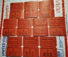10 Lot Vtg Orig Frontier Village 1960s 1970s Rainbow Fishing San Jose CA Tickets picture