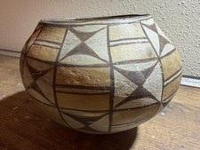 Antique Acoma Indian Pottery Pot Great Design  picture