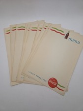 Lot Of 10-Vintage 1940's Coca-Cola Advertising Menu Sheets picture
