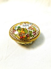 Halcyon Days Enamels Small Oval Box 1997 A Year to Remember Made in England picture