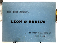 1940’s Leon & Eddie’s Nightclub 33 W. 52 St. New York City Souvenir Photograph picture