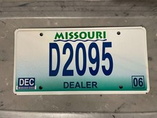 2006 MISSOURI LICENSE PLATE 06 DECEMBER D2095 picture