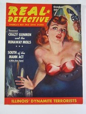 Real Detective Magazine Oct. 1940  VG picture