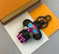 Cool Sunglasses Flower Doll Keychain, Pink & Iridescent Accents picture