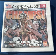 🏆 NEW YORK POST JUNE 14 2026 KNICKS ARE WORLD CHAMPIONS NEWSPAPER 🏆🗽🏆CHAMPS picture